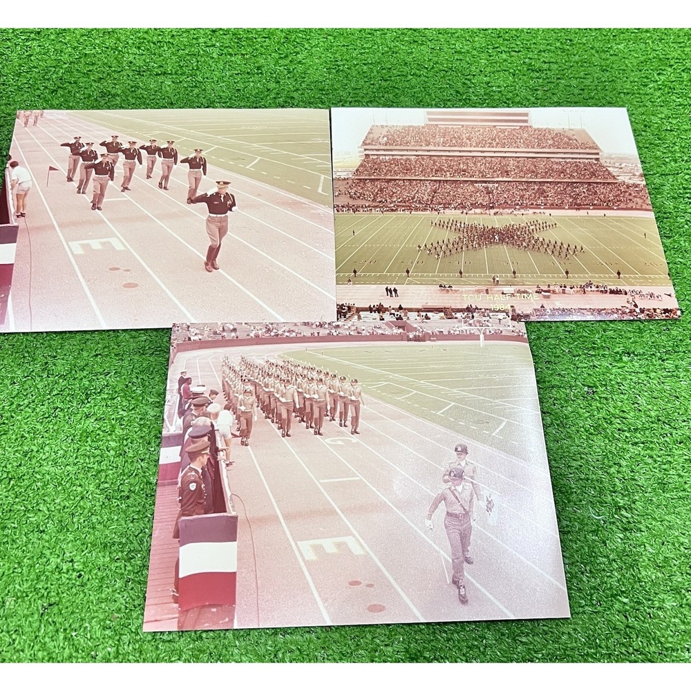 3 vintage Texas A&M photos 8X10 Aggie Football pictures Aggie corps‎ 1980s
